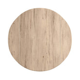 Alessio Oak Effect Ceramic Extending Round Dining Table with 4 Lina Chairs - Pendle Village Furniture